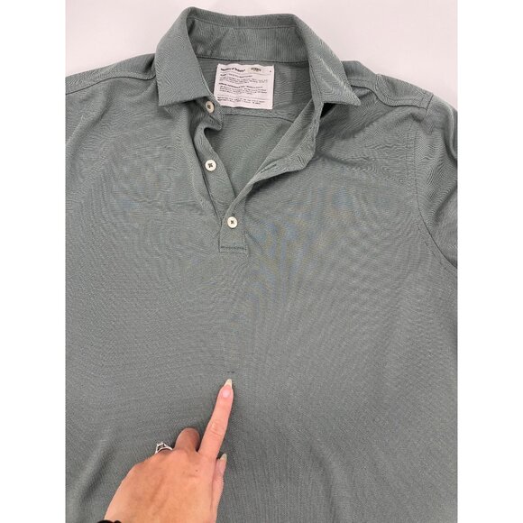 Ministry Of Supply Apollo Mens Polo Shirt Small Green Sustainable Breathable - Picture 5 of 8